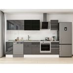 Alvinka 285X210 cm High Gloss Mutfak Dolabı M-E80S40S45-3 Antrasit - Suntalam
