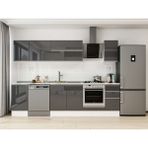 Alvinka 285X210 cm High Gloss Mutfak Dolabı M-E80S45S40-2 Antrasit - Suntalam