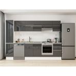 Alvinka 285X210 cm High Gloss Mutfak Dolabı MB-E80B40S45-1 Antrasit - Suntalam