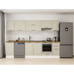 Alvinka 285X210 cm Klasik Mebran Mutfak Dolabı M-E80S45S40-1 Kumtaşı - Mdf