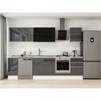 Alvinka 290X210 cm High Gloss Mutfak Dolabı M-E80S40S50-3 Antrasit - Suntalam