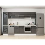 Alvinka 290X210 cm High Gloss Mutfak Dolabı MB-E80B45S45-1 Antrasit - Suntalam