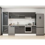 Alvinka 290X210 cm High Gloss Mutfak Dolabı MB-E80B50S40-1 Antrasit - Suntalam