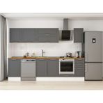 Alvinka 290X210 cm Klasik Mebran Mutfak Dolabı M-E80S50S40-2 Antrasit - Mdf