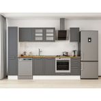 Alvinka 290X210 cm Klasik Mebran Mutfak Dolabı MB-E90B40S40-3 Antrasit - Mdf