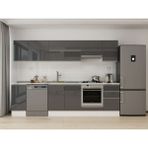 Alvinka 295X210 cm High Gloss Mutfak Dolabı M-E90S40S45-1 Antrasit - Suntalam
