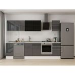 Alvinka 295X210 cm High Gloss Mutfak Dolabı M-E90S40S45-3 Antrasit - Suntalam