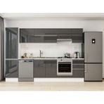 Alvinka 295X210 cm High Gloss Mutfak Dolabı MB-E80B50S45-1 Antrasit - Suntalam