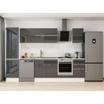 Alvinka 295X210 cm High Gloss Mutfak Dolabı MB-E80B50S45-2 Antrasit - Suntalam