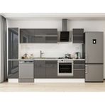 Alvinka 295X210 cm High Gloss Mutfak Dolabı MB-E90B40S45-2 Antrasit - Suntalam