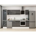 Alvinka 295X210 cm High Gloss Mutfak Dolabı MB-E90B45S40-2 Antrasit - Suntalam