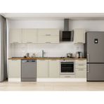 Alvinka 295X210 cm Klasik Mebran Mutfak Dolabı M-E80S50S45-2 Kumtaşı - Mdf