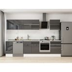 Alvinka 300X210 cm High Gloss Mutfak Dolabı M-E80S40S60-2 Antrasit - Suntalam