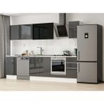 Alvinka 300X210 cm High Gloss Mutfak Dolabı M-E90S50S40-3 Antrasit - Suntalam