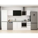Alvinka 300X210 cm High Gloss Mutfak Dolabı MB-E80B60S40-3 Beyaz - Suntalam