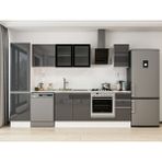 Alvinka 300X210 cm High Gloss Mutfak Dolabı MB-E90B50S40-3 Antrasit - Suntalam