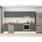 Alvinka 300X210 cm Klasik Mebran Mutfak Dolabı M-E80S40S60-1 Antrasit - Mdf