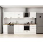 Alvinka 300X210 cm Klasik Mebran Mutfak Dolabı M-E80S40S60-2 Beyaz - Suntalam