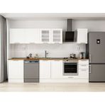 Alvinka 300X210 cm Klasik Mebran Mutfak Dolabı M-E80S60S40-3 Beyaz - Suntalam