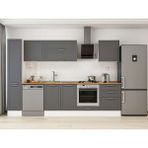 Alvinka 300X210 cm Klasik Mebran Mutfak Dolabı MB-E80B40S60-2 Antrasit - Suntalam
