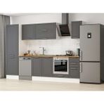 Alvinka 300X210 cm Klasik Mebran Mutfak Dolabı MB-E80B60S40-2 Antrasit - Mdf