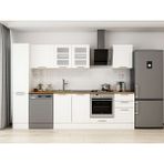 Alvinka 300X210 cm Klasik Mebran Mutfak Dolabı MB-E90B40S50-3 Beyaz - Suntalam