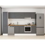 Alvinka 300X210 cm Klasik Mebran Mutfak Dolabı MB-E90B45S45-1 Antrasit - Suntalam