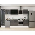 Alvinka 305X210 cm High Gloss Mutfak Dolabı MB-E80B45S60-3 Antrasit - Suntalam