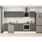 Alvinka 305X210 cm Klasik Mebran Mutfak Dolabı M-E80S45S60-2 Antrasit - Mdf