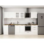 Alvinka 305X210 cm Klasik Mebran Mutfak Dolabı M-E80S45S60-3 Beyaz - Suntalam