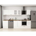 Alvinka 305X210 cm Klasik Mebran Mutfak Dolabı M-E80S60S45-3 Beyaz - Mdf