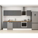 Alvinka 305X210 cm Klasik Mebran Mutfak Dolabı M-E90S45S50-2 Antrasit - Suntalam
