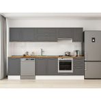 Alvinka 305X210 cm Klasik Mebran Mutfak Dolabı M-E90S50S45-1 Antrasit - Suntalam