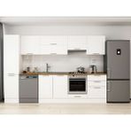 Alvinka 305X210 cm Klasik Mebran Mutfak Dolabı MB-E80B45S60-1 Beyaz - Mdf