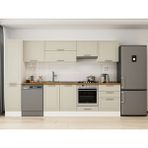 Alvinka 305X210 cm Klasik Mebran Mutfak Dolabı MB-E80B45S60-1 Kumtaşı - Suntalam