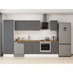 Alvinka 305X210 cm Klasik Mebran Mutfak Dolabı MB-E80B60S45-2 Antrasit - Mdf