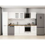 Alvinka 305X210 cm Klasik Mebran Mutfak Dolabı MB-E90B45S50-3 Beyaz - Mdf