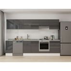 Alvinka 310X210 cm High Gloss Mutfak Dolabı M-E90S40S60-1 Antrasit - Suntalam