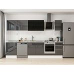 Alvinka 310X210 cm High Gloss Mutfak Dolabı M-E90S60S40-3 Antrasit - Suntalam