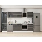 Alvinka 310X210 cm High Gloss Mutfak Dolabı MB-E80B50S60-2 Antrasit - Suntalam