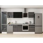 Alvinka 310X210 cm High Gloss Mutfak Dolabı MB-E80B50S60-3 Antrasit - Suntalam
