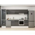 Alvinka 310X210 cm High Gloss Mutfak Dolabı MB-E90B50S50-1 Antrasit - Suntalam