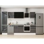 Alvinka 310X210 cm High Gloss Mutfak Dolabı MB-E90B50S50-3 Antrasit - Suntalam