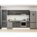 Alvinka 310X210 cm High Gloss Mutfak Dolabı MB-E90B60S40-1 Antrasit - Suntalam