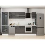 Alvinka 310X210 cm High Gloss Mutfak Dolabı MB-E90B60S40-2 Antrasit - Suntalam
