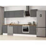 Alvinka 310X210 cm Klasik Mebran Mutfak Dolabı M-E80S50S60-2 Antrasit - Mdf