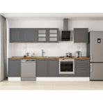Alvinka 310X210 cm Klasik Mebran Mutfak Dolabı M-E80S50S60-3 Antrasit - Suntalam