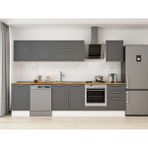 Alvinka 310X210 cm Klasik Mebran Mutfak Dolabı M-E90S50S50-2 Antrasit - Suntalam