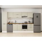 Alvinka 310X210 cm Klasik Mebran Mutfak Dolabı MB-E80B50S60-1 Kumtaşı - Mdf