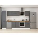 Alvinka 310X210 cm Klasik Mebran Mutfak Dolabı MB-E80B50S60-2 Antrasit - Suntalam
